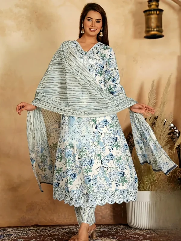 SD4U Anarkali Printed Suit with Duppata