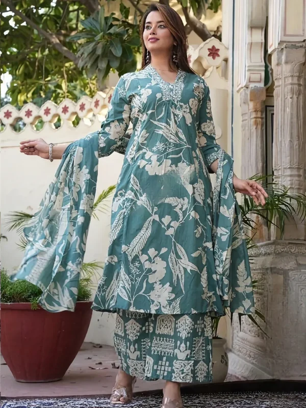 SD4U Anarkali Printed Suit with Duppata