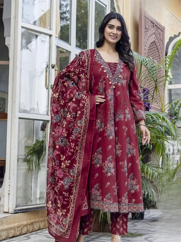 SD4U Anarkali Printed Suit with Duppata