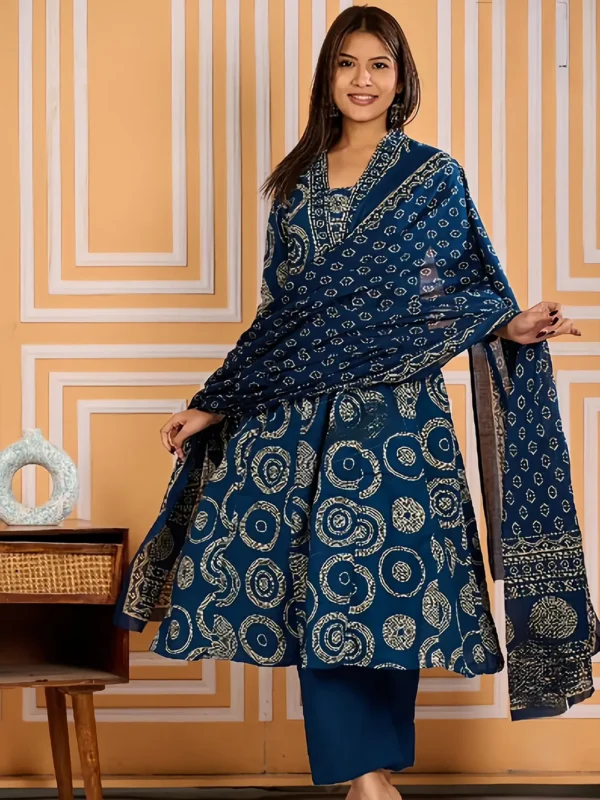 SD4U Anarkali Printed Suit with Duppata