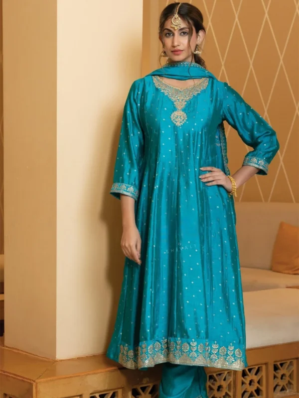 SD4U Anarkali Suit With Embroidery Duppata