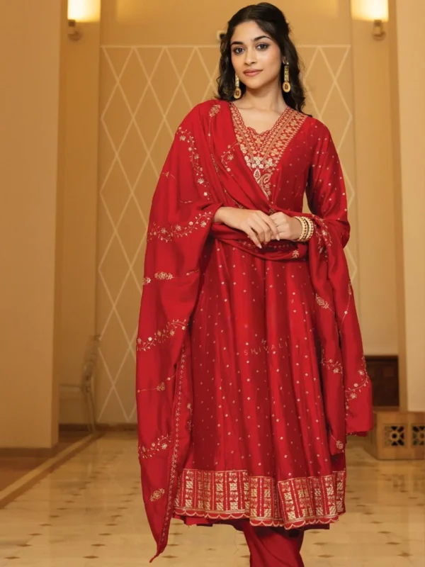 SD4U Anarkali Suit With Embroidery Duppata