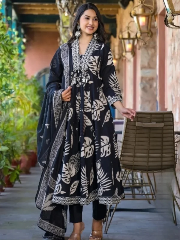 SD4U Anarakli Printed Suit With Duppata