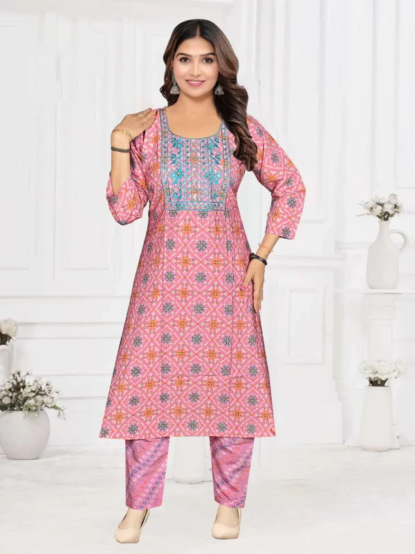 SD4U Pant set in Muslean With Embroidery work on Kurti