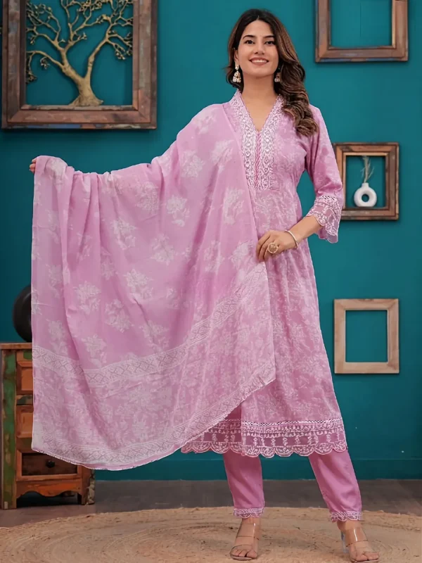 SD4U Anarkali Printed Suit With Duppata