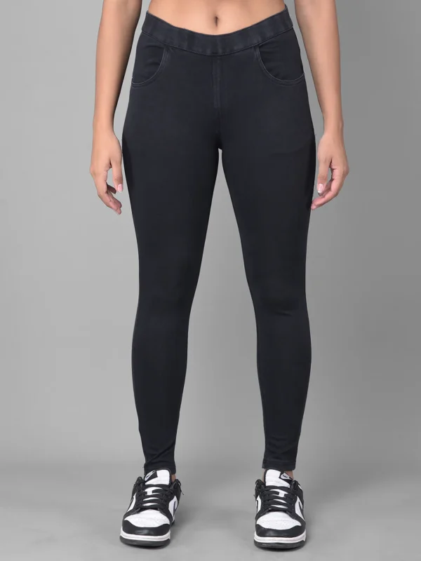Comfort Lady Regular Fit Black Denim Jeggings