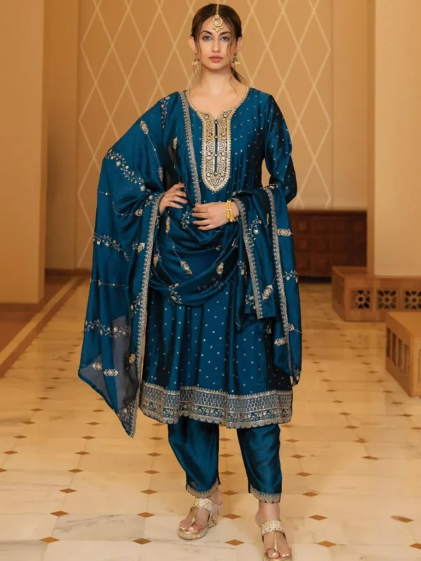 SD4U Anarkali Suit With Embroidery Duppata