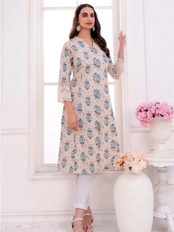 SD4U Kurti (flex) khadi fabric with digitial Print