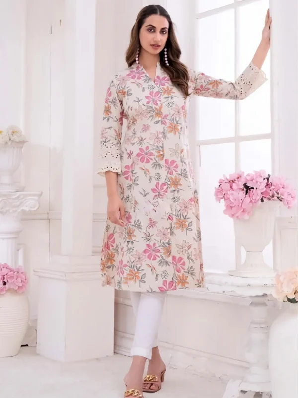 SD4U Kurti (flex) khadi fabric with digitial Print