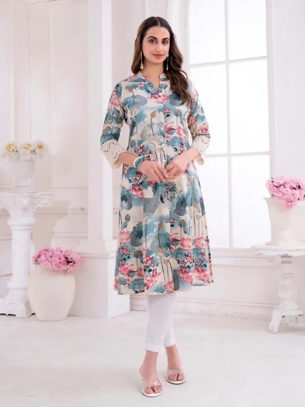 SD4U Kurti (flex) khadi fabric with digitial Print