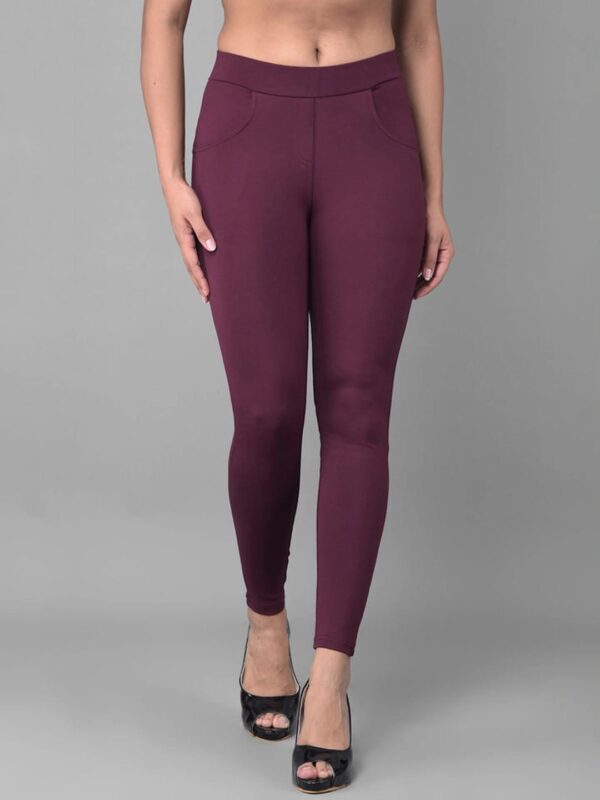 Comfort Lady Regular fit MAROON Fashion Jeggings