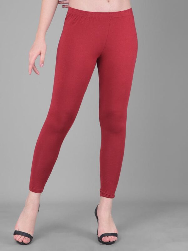 Comfort Lady Ankel Length Leggings MAROON