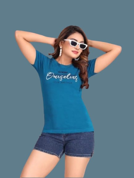 Casual Printed Tshirt Regular Fit Half Slevee
