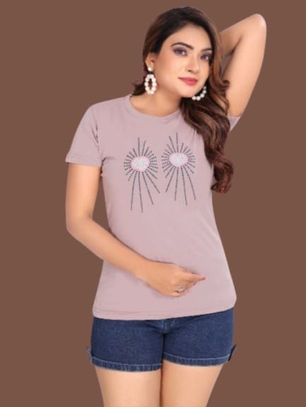 Casual Printed Tshirt Regular Fit Half Slevee