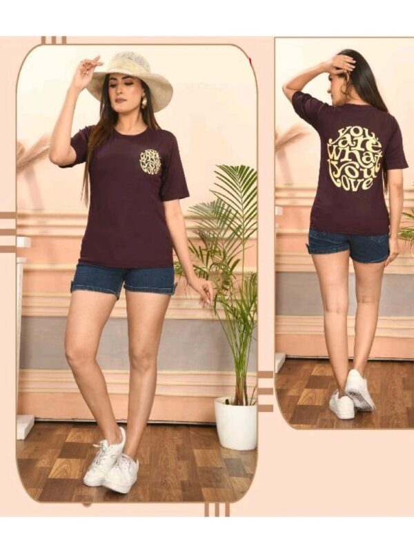 Tensil Lyra Printed Tshirt Crop Fit Half Sleeve