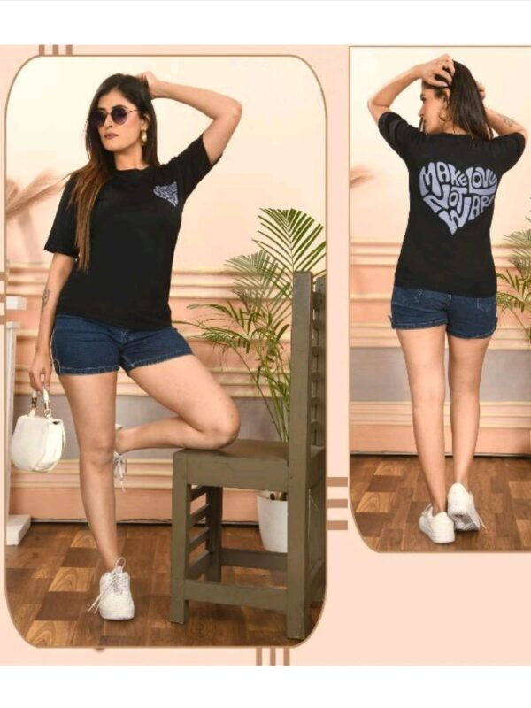 Tensil Lyra Printed Tshirt Crop Fit Half Sleeve