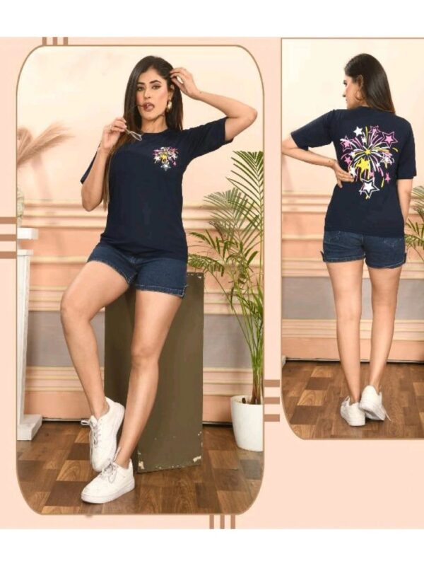 Tensil Lyra Printed Tshirt Crop Fit Half Sleeve