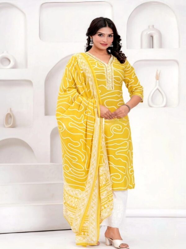 SD4U Pant Set With Duppata in RAYON Fabric