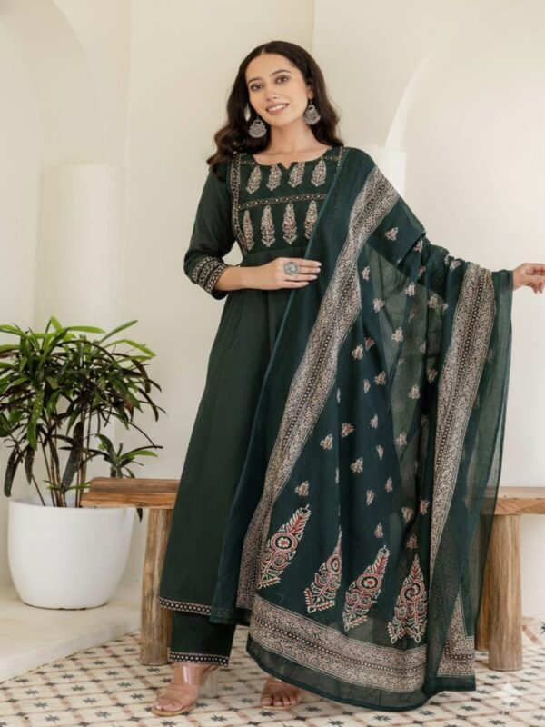 SD4U Printed Anarkali set With Printed Duppata